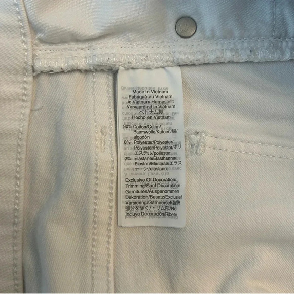 Madewell 9" High Rise Skinny Jeans White Size 31 Raw Hem Style# C1741 - Picture 7 of 12